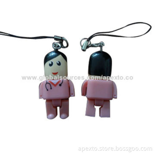 Lovely Cartoon USB Flash Sticks with 512MB or 1gb Capacity, Supports Plug-and-play Function